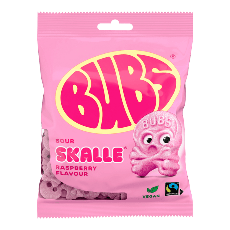 BUBS Sour Raspberry Skalle