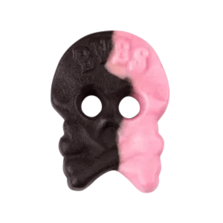 BUBS Raspberry Salty Licorice Foam Skulls