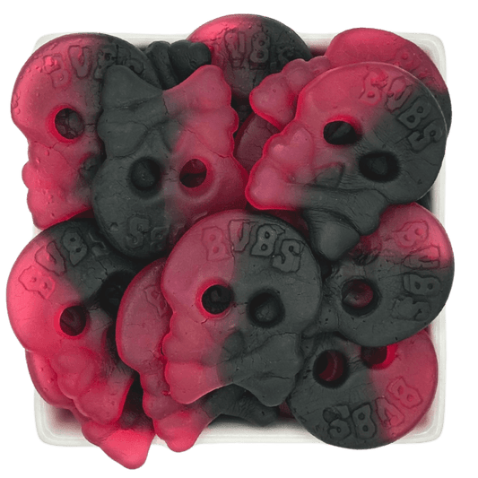 BUBS Raspberry Salty Licorice Skulls