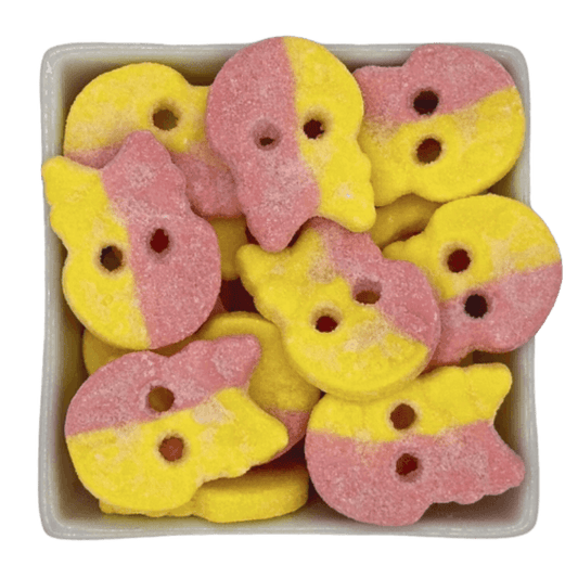 BUBS Sour Lemon Raspberry Foam Skulls