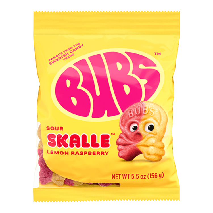 BUBS Sour Lemon Raspberry Skalle