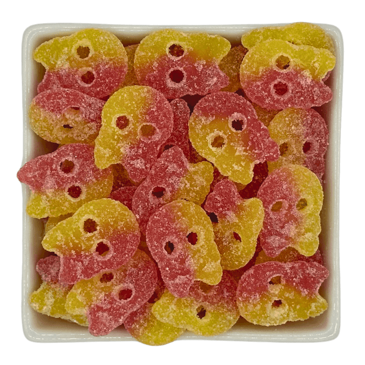 BUBS Sour Lemon Raspberry Mini Skulls