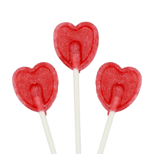 Cherry Heart Lollipops