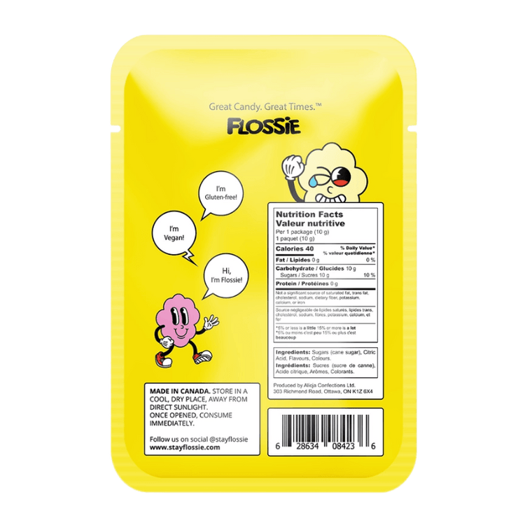 Flossie Sour Lemon Cotton Candy