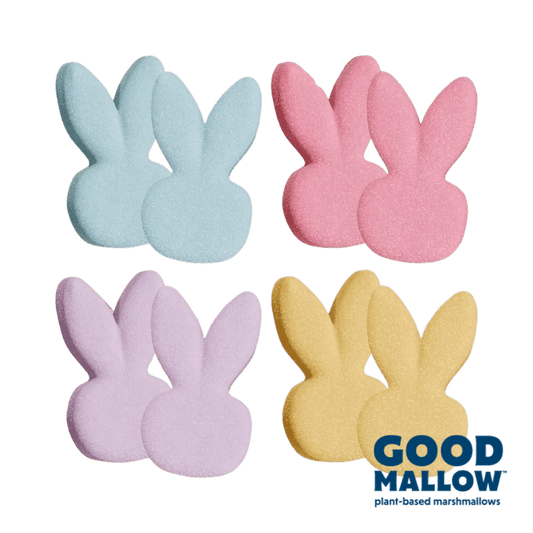 GoodMallow Plant-Based Easter Bunny Marshmallows (4 Pack)